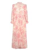 Maxi Chiffon Printed Dress Pink Stella Nova