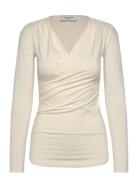 Rwsbillie Ls V-Neck Cream Rosemunde