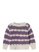 Nmfnebib Ls Knit Box Purple Name It