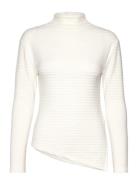 Slfganna Ls T-Neck Top White Selected Femme