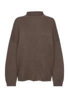 Over D Half Turtleneck Brown Davida Cashmere