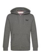 Essential Logo Zip Hoodie Grey Superdry