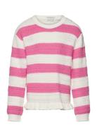 Knitted Striped Pullover Pink Tom Tailor