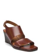 Sandals - Block Heels Brown ANGULUS