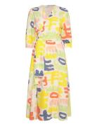 Carnival Print V-Neck Wrapped Dress Patterned Bobo Choses