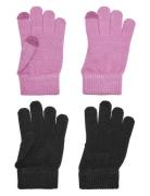 Kogmagic Knit Glove 2- Pack Cp Acc Pink Kids Only