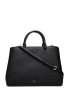 Crosshatch Leather-Hanna 37-Stl-Lrg Black Lauren Ralph Lauren