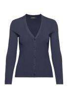 Ribbed V-Neck Cardigan Navy Lauren Ralph Lauren