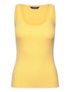 Stretch Cotton Tank Top Yellow Lauren Ralph Lauren