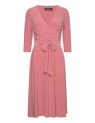 Surplice Jersey Dress Pink Lauren Ralph Lauren