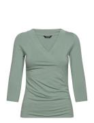 Rayon Spandex Jrsy-3\4-Knt Green Lauren Ralph Lauren