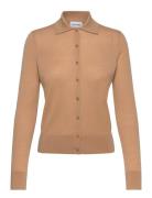 Merino Wool Button Cardi Beige Calvin Klein