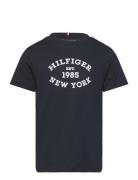 Monotype Flock Regular Tee Ss Navy Tommy Hilfiger