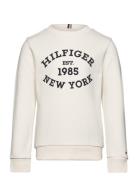 Monotype Flock Reg Sweatshirt Cream Tommy Hilfiger