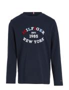 Monotype Flock Regular Tee Ls Navy Tommy Hilfiger