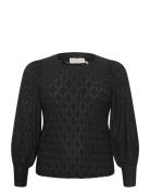 Kctina Lace Blouse Black Kaffe Curve