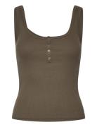 Top With Straps And Buttons Khaki Mango