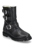 Boots - Flat - With Zipper Black ANGULUS