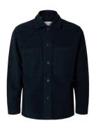 Slh-Bent Moleskin Overshirt Ls Navy Selected Homme