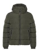 Hooded Sports Puffer Jacket Khaki Superdry