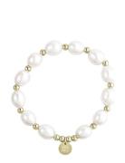 Pearl Elastic Bracelet White Bud To Rose
