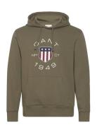 Print Sweat Hoodie Khaki GANT