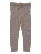 Merino Classic Rib Leggings W. Drawstrings Grey Copenhagen Colors