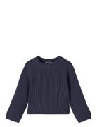 Nmfvenja Ls Loose Short Knit Navy Name It