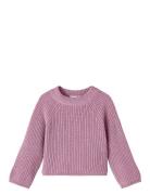 Nmfvenja Ls Loose Short Knit Pink Name It