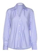 Striped Flowy Shirt Blue Mango