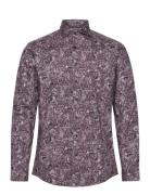 Aop Floral Shirt L/S Burgundy Lindbergh