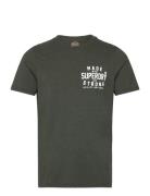 Machined Goods Workwear Tee Green Superdry