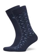 Men's Knit Short Socks Blue Emporio Armani