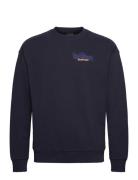 Front Back Artwork Sweatshirt Navy Scotch & Soda