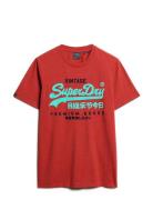 Duo Vintage Logo T Shirt Red Superdry