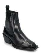 Denver Black Leather Ankle Boots Black ALOHAS