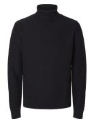 Slhaxel Ls Knit Roll Neck Noos Black Selected Homme