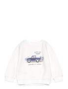 Path Print Sweatshirt White Mango