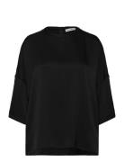 Thess Silk Tee Black Ahlvar Gallery