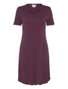 Nightdress Short Sleeve Purple Damella Of Sweden