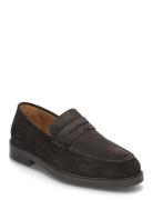 Slhblake Suede Penny Loafer Brown Selected Homme