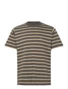 Cotton Jersey Stripe Frode Tee Green Mads Nørgaard