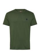 Dunstan River Short Sleeve Tee Black Forest Green Khaki Timberland