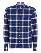 Brushed Shadow Check Rf Shirt Blue Tommy Hilfiger