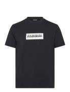 Box Logo Short Sleeve T-Shirt Black Napapijri