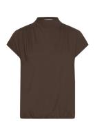 Cyra Drapey Top Brown Dante6