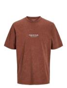 Jorvesterbro Wash Tee Ss Crew Neck Jnr Brown Jack & J S