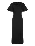 Fenix Satin Dress Black French Connection