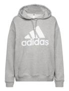 Essentials Big Logo Over D French Terry Hoodie Grey Adidas Sportswear