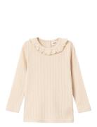 Nmfrachel Nis Ls Slim Top Lil Noos Cream Lil'Atelier